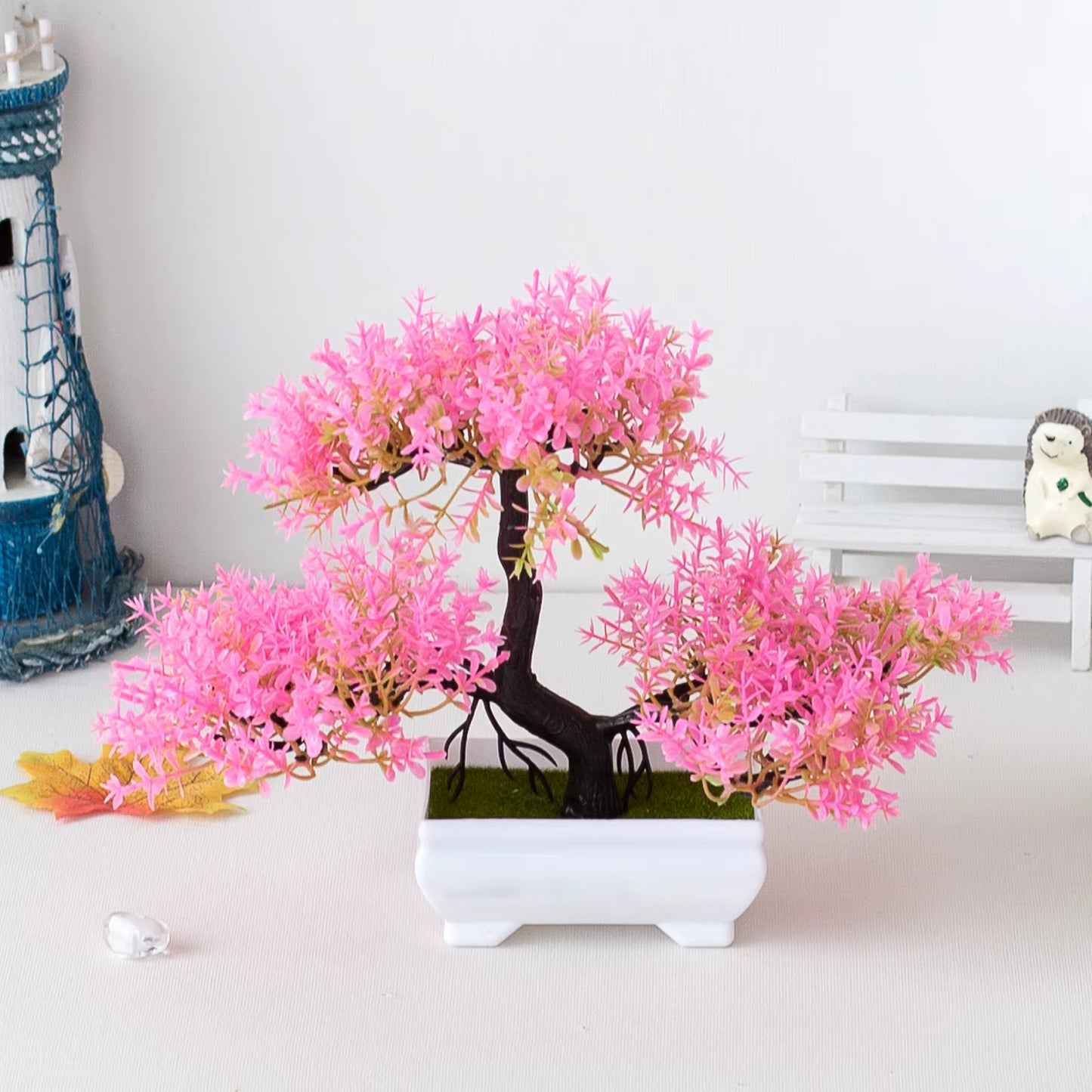 1Pc Artificial Plants Bonsai Small Tree Pot Fake Plant Flowers Potted Ornaments for Garden Decor Home Room Table Decor