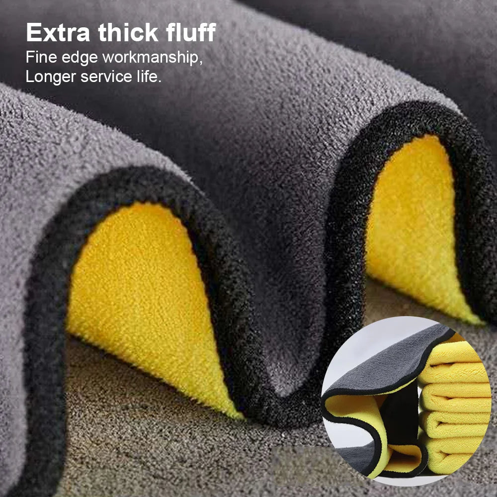 10-20PCS Car Nano Ultra Fiber Cloth Towel Microfiber Car Wash Towel Coral Fleece Towel Car Care Clean Cloth for Car Home Living