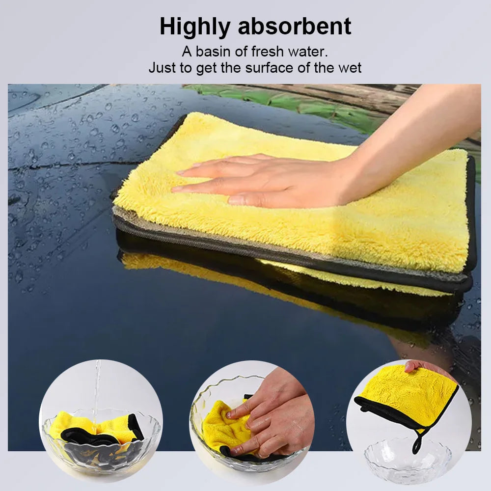 10-20PCS Car Nano Ultra Fiber Cloth Towel Microfiber Car Wash Towel Coral Fleece Towel Car Care Clean Cloth for Car Home Living