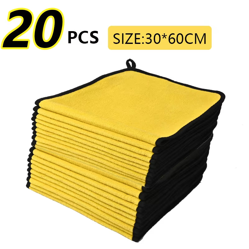 10-20PCS Car Nano Ultra Fiber Cloth Towel Microfiber Car Wash Towel Coral Fleece Towel Car Care Clean Cloth for Car Home Living