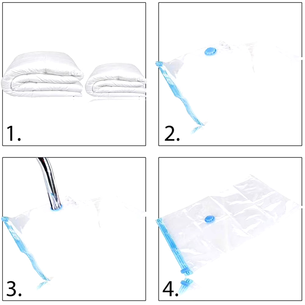 Vacuum Storage Bags with Valve Folding Compressed Space Saving Clothes Storage Big Size for Towel Cloth Blanket