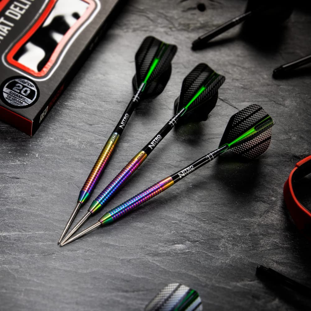 Razor Edge Spectron - Tungsten Professional Steel Darts Set with Flights and Shafts - Available in 20G, 22G, 23G, 24G, 26G