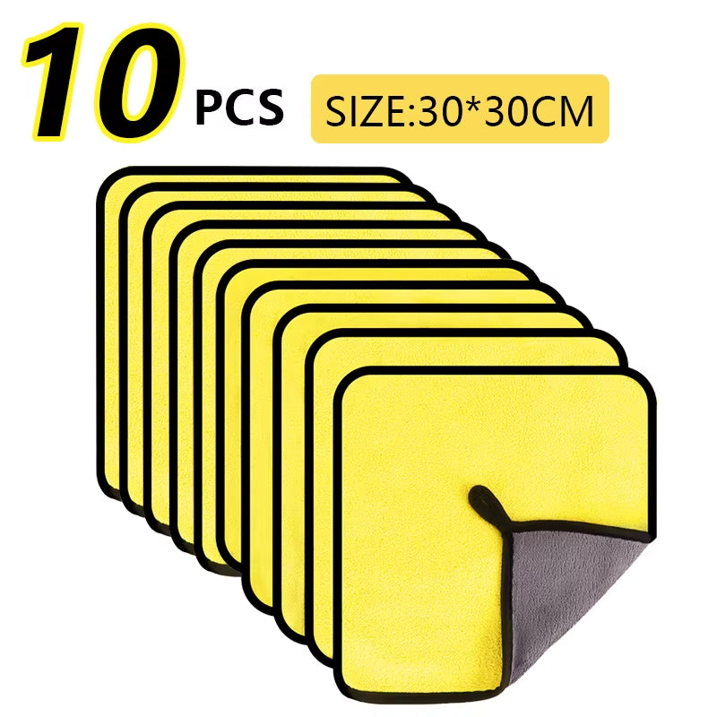 10-20PCS Car Nano Ultra Fiber Cloth Towel Microfiber Car Wash Towel Coral Fleece Towel Car Care Clean Cloth for Car Home Living