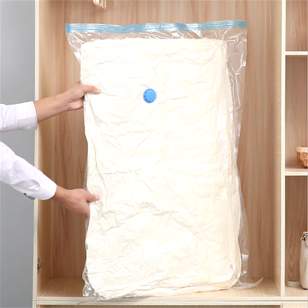 Vacuum Storage Bags with Valve Folding Compressed Space Saving Clothes Storage Big Size for Towel Cloth Blanket