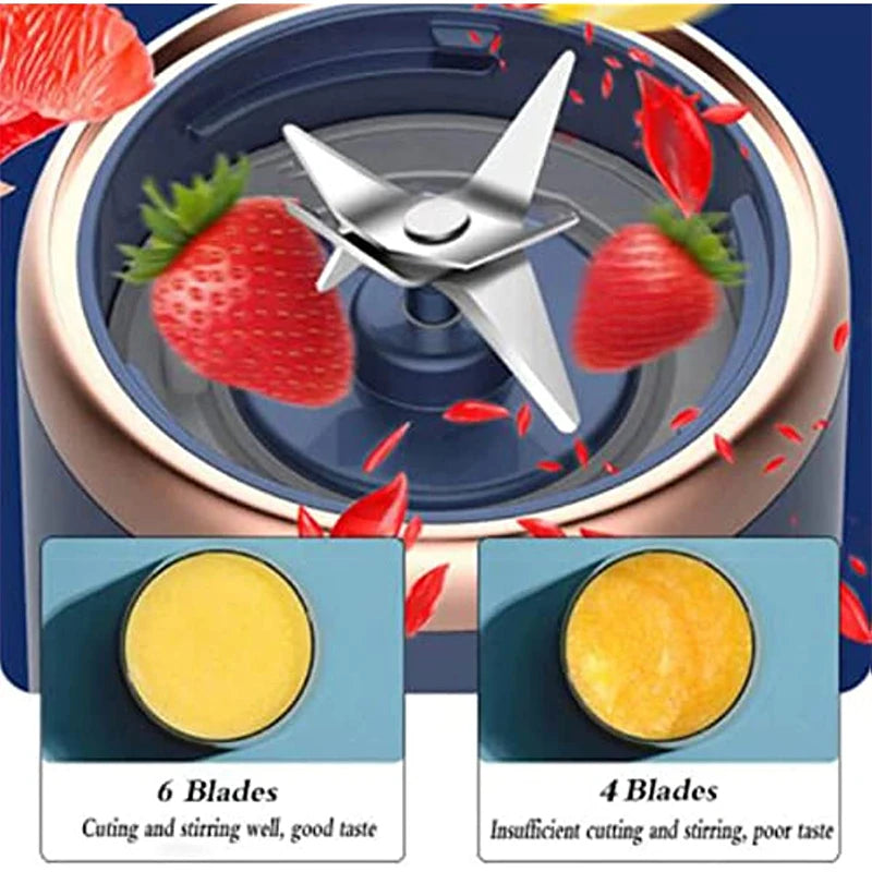 Portable Juicer Blender 400Ml Electric Fruit Juicer USB Charging Lemon Orange Fruit Juicing Cup Smoothie Blender Machine