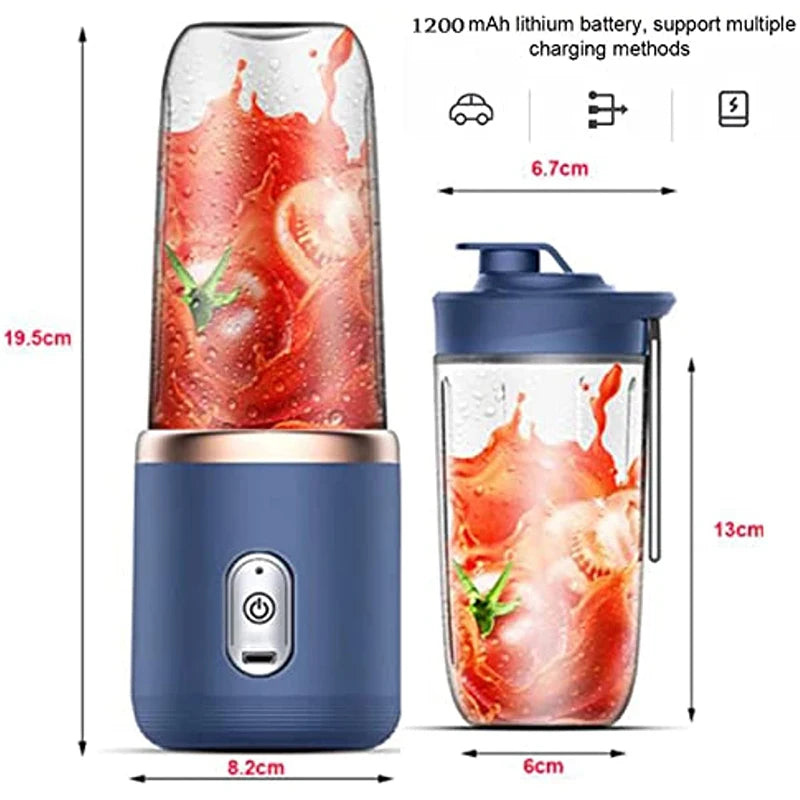 Portable Juicer Blender 400Ml Electric Fruit Juicer USB Charging Lemon Orange Fruit Juicing Cup Smoothie Blender Machine