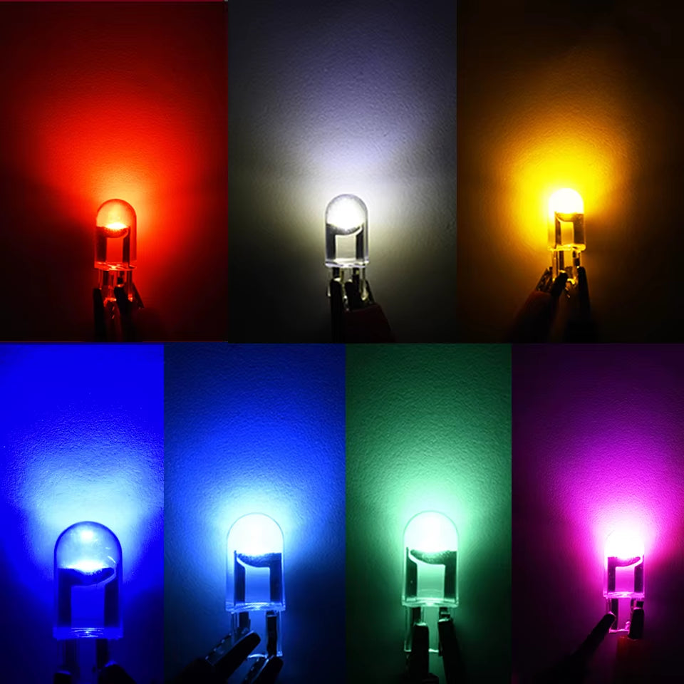 10X 2021 Newest W5W Led T10 Car Light COB Glass 6000K White Auto Automobiles License Plate Lamp Dome Read DRL Bulb Style 12V